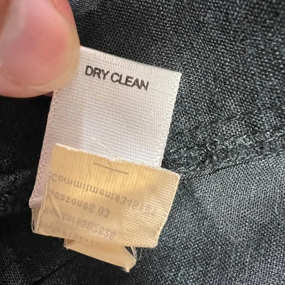 BANANA REPUBLIC Cargo Pants Womens 6 Black Soft Stretch Linen Vintage Y2K 2000s